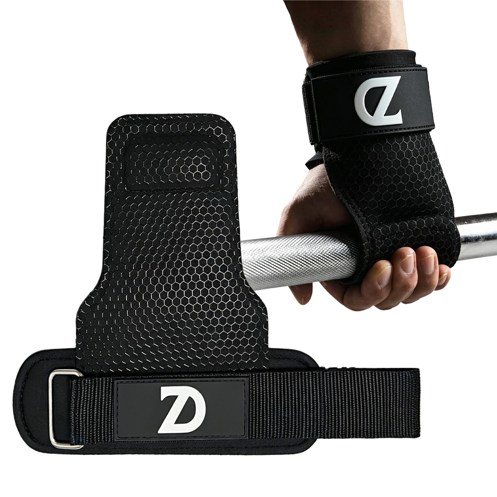 Weight Lifting Straps, Anti-Slip Microfiber Hooks Wrist Wraps for Deadlift Pull-Ups Gym Gift