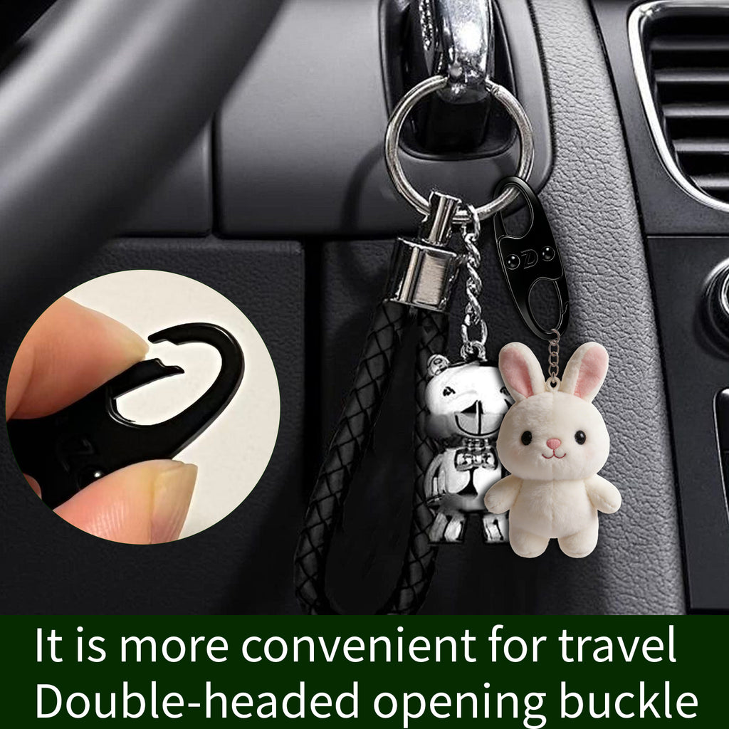 Anti-Theft Zipper Locks w/Small Carabiner,6Pk Zipper Clips, Camping Travel Outdoor Anti-Theft Gear