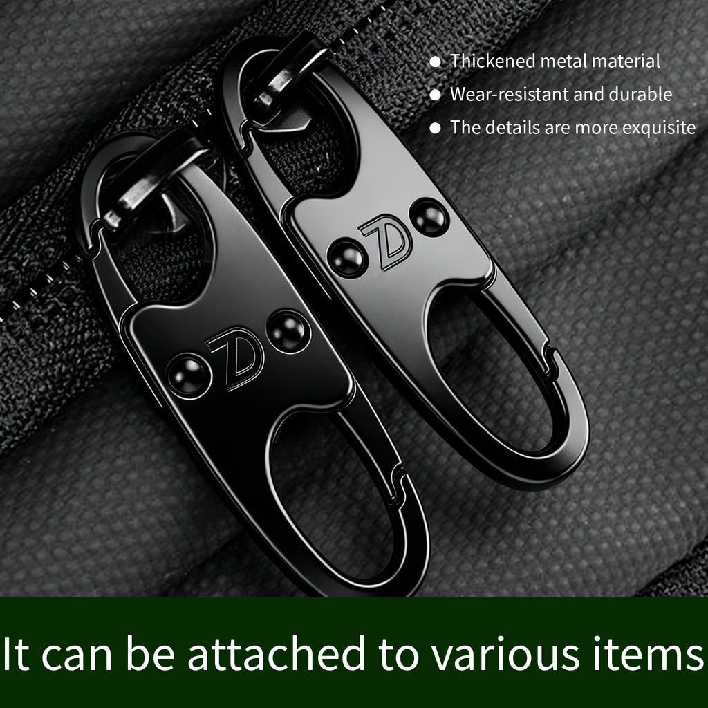 Anti-Theft Zipper Locks w/Small Carabiner,6Pk Zipper Clips, Camping Travel Outdoor Anti-Theft Gear