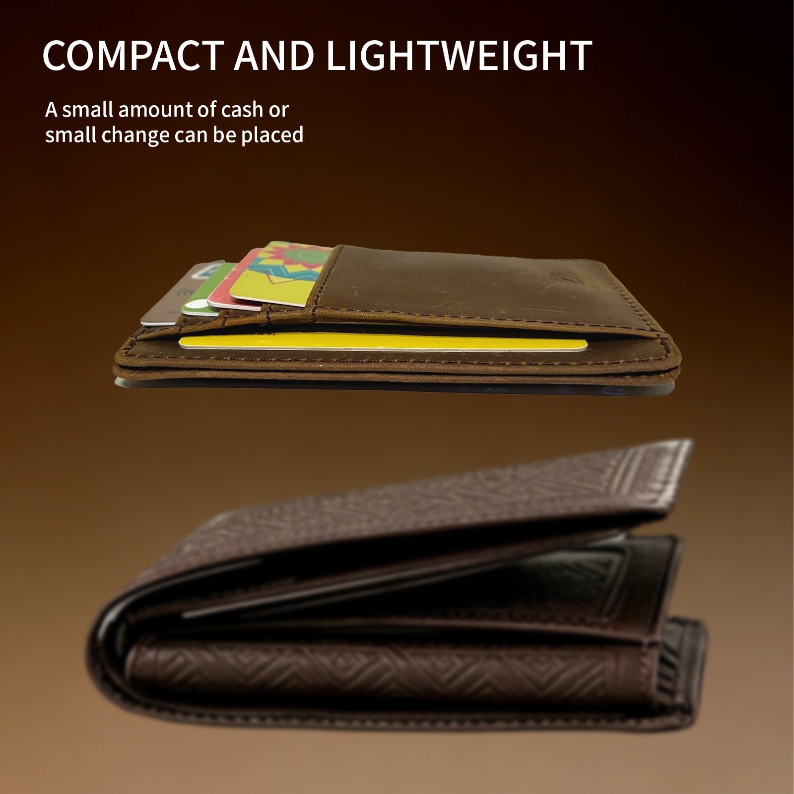 ZyDrazen Genuine Leather Slim Wallet for Men Women, 7 Card Slots ID Coin Pocket