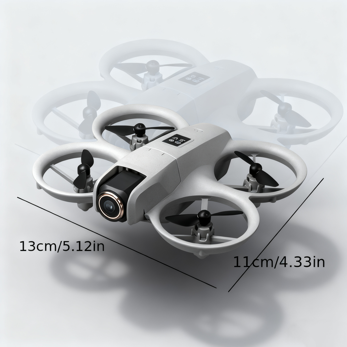 Mini RC Drone with 480P Camera, Wi-Fi Video Transmission, Stunt Flips & LED Lights